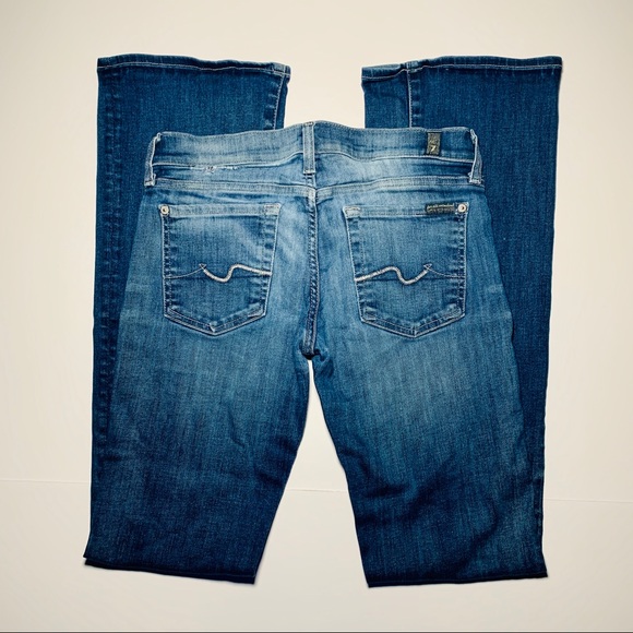 7 For All Mankind Denim - 7 for all mankind jeans bootcut distressed size 27